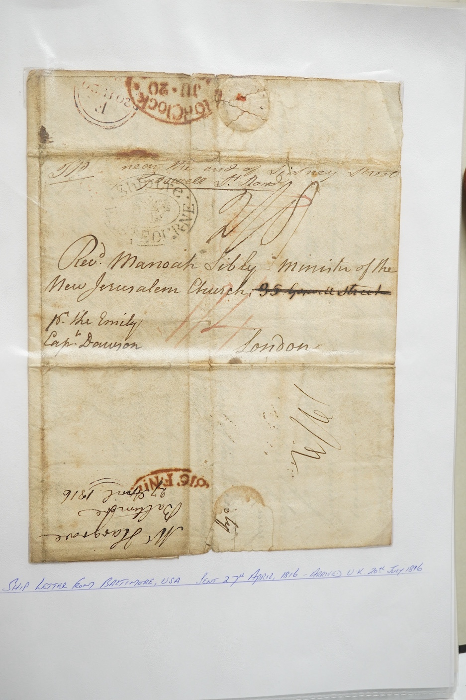 A collection of fifty early nineteenth century Georgian and Victorian franked postal covers, Victoria pre-paid ‘letter cards’ and post cards, railway Dividend Statement, Registered Letters, Fire Office statements, letter